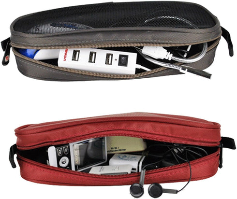 Universal Electronics Accessories Travel Organizer - Zipper Mesh Adapter Case for Laptop, Notebook, Tablet, Power, Mouse, Cord, USB Accessories - ...