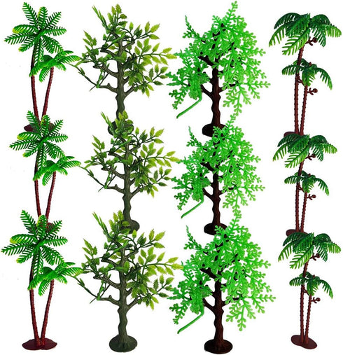 12 Pieces 6 inch Model Trees Figurines with Base,for Crafts,Cake Decorating,Scenery Architecture Trees,Building Model,Scenery Landscape...