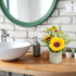 COCOBOO Sunflower Artificial Flowers Pot, Sunflower Decor, Yellow Fake Flower in Pots, for Home Bathroom Kitchen...