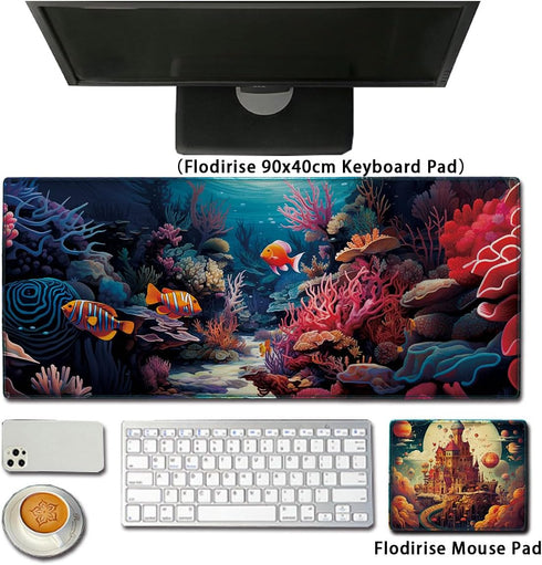 Dreamy Fantastic Landscape Design, Computer Mouse Pad Cool Gaming Mouse Pad Small Size Mouse Pad, 26x21cm...