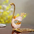 Decorative Gold Swan Base Holder with 6pcs Coffee Spoon Set - Creative Dessert Spoons,Gold...