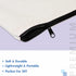 8 Pack Blank Cotton Canvas DIY Craft Zipper Bags Pouches Pencil Case for Makeup Cosmetic Toiletry Stationary Storage(Black + Grey + White)...
