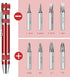 4 Pieces Pen Screwdriver, 8 In 1 Multitool Pocket Screwdriver Mini Screwdriver Set Handy Tool Magnetic Portable Screwdriver Crossing Flathead Scre...