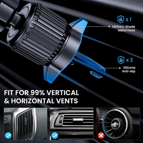 for 15W Wireless MagSafe Bluetooth 5.3 FM Transmitter - Hands-Free Calling, HiFi Bass Sound, TF/SD Card Support, LED Display, Air Vent Installatio...