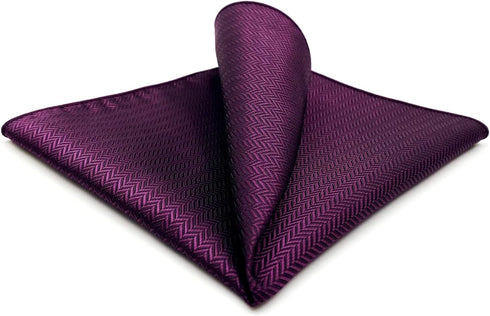 S&W SHLAX&WING Silk Ties for Men Suit Neckties Purple Solid Colors Extra Long Matching Pocket Square...
