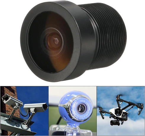 uxcell 2.1mm CCTV Camera Lens 5MP F2.0 FPV Wide Angle Security Camera Lens M12 Threaded Dia for IP Camera Panoramic, Black...