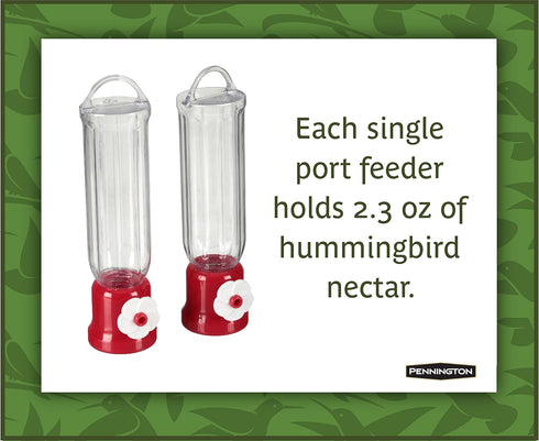 Pennington Planter Hummingbird Feeder 2 Pack 2.3 Ounce Capacity...