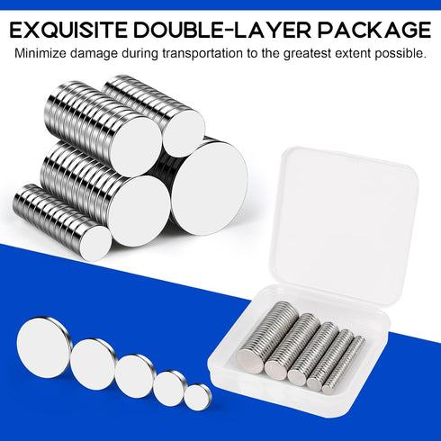 Strong Small Magnets, 120Pcs Tiny Rare Earth Magnets, 5 Assorted Sizes Strong Neodymium Refrigerator Magnets?Premium Disc Office Magnets for White...