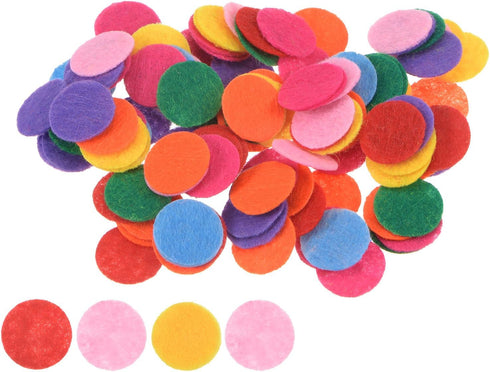 HARFINGTON 600pcs Round Felt Circles, 15mm 5/8" Pre Cut Felt Craft Pads Non-Woven Mini Felt Fabric Circles for DIY Sewing Handcraft Cut Projects C...