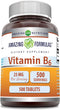 Amazing Formulas Vitamin B6 Pyridoxine 25mg Tablets Supplement | Non GMO | Gluten Free | Made in USA (500 Tablets)...