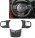 JeCar Interior Steering Wheel Decoration Trim Kits For Jeep Wrangler 2011-2017 JK Unlimited Patriot Compass & Grand Cherokee 2011-2013 (Carbon fib...
