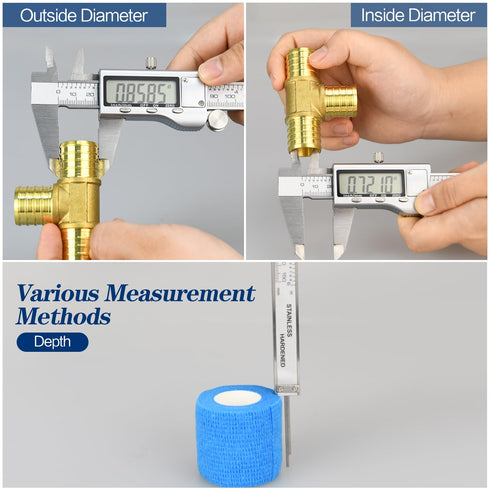 Digital Caliper, 1 Pack 6in Electronic Digital Caliper Measuring Tool, Construction with LCD Screen, Easy Switch from Inch to Millimeter(1 Pack, 6...