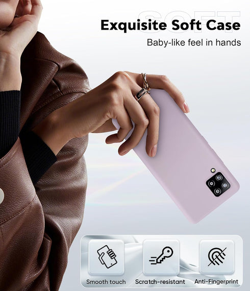 LeYi for Samsung Galaxy A42 5G Phone Case: Galaxy A42 5G Case with 2 Pack Tempered Glass Screen Protector for Women Men, Liquid Silicone Slim Silk...