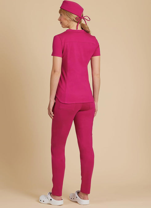 McCall's Misses' Knit Scrub Tops, Cap, Pants, and Jogger Sewing Pattern Kit, Design Code M8421, 16-18-20-22-24, Multicolor...