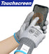 Schwer 3 Pairs AIR-SOFT Cut Resistant Gloves AR7120 ANSI A6 Cut Proof Work Gloves, Touchscreen, for Men and Women Used for Woodworking, Glass Cutt...
