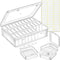 Bead Organizer Box, 30Pcs Small Clear Plastic Bead Storage Containers, 1 Craft Storage Box with Hinged Lid, 42 Labels, Mini Box for Jewelry Making...