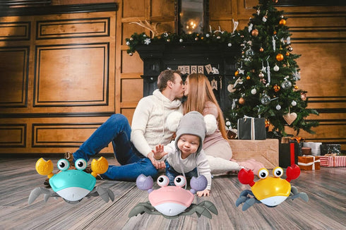 Crawling Crab Baby Toy,Fantastic Creatures Toys Infant Sensory Tummy time Toys 3 4 5 6 7 8 9 10 11 12 Babies boy Girl 3-6 6-12 Learning to Crawl 9...
