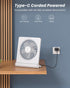 Koonie USB Fan, Strong Wind Ultra Quiet Small Desk Fan 220° Tilt Folding 3 Speeds Adjustable USB-C Powered Personal Fan for Home Office Desktop, W...