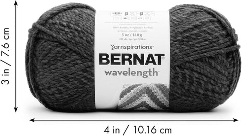 Bernat Wavelength Tanzanite Yarn - 3 Pack of 5oz/140g - Acrylic - #5 Bulky - 223 Yards - Knitting & Crochet......