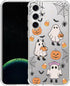 Halloween Case for Samsung Galaxy S24 Pumpkin, Ghost Cat Designed Soft Slim Fit TPU Anti-Scratch Shockproof Protective Mobile Cover Clear Phone Ca...