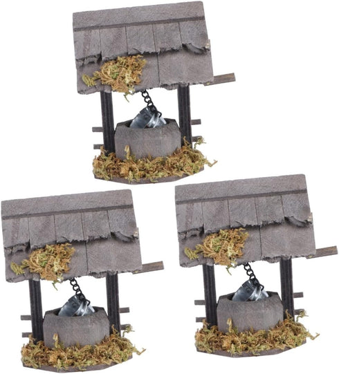 SAFIGLE Christmas Decorations 3 pcs Home Tabletop Fairy House DIY Outdoor Wishing Scene Office Bonsai Landscape Water Craft Garden Aquarium Model ...