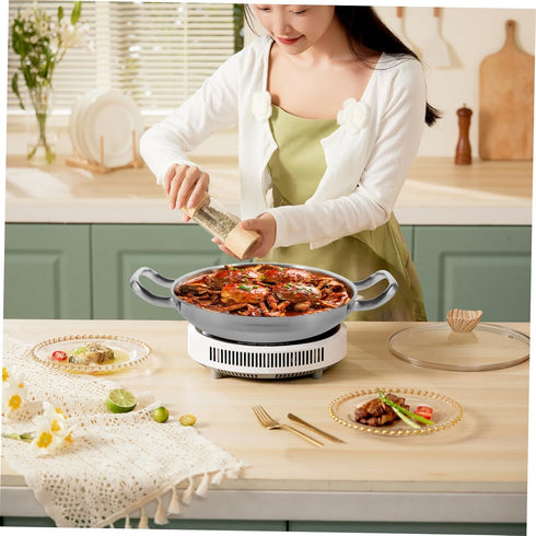 Stainless Steel Griddle Stainless Steel Pots Large Pot for Cooking Korean Pan Small Pots for Cooking Ramen Pot Steel Pans for Cooking Home Cooking...