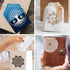 OLYCRAFT 2pcs 8.6x11 Inch Self-Adhesive Mandala Stencil Lotus Tree Silk Screen Stencils Reusable Silkscreen Printing Stencils Moon Sun Mesh Transf...