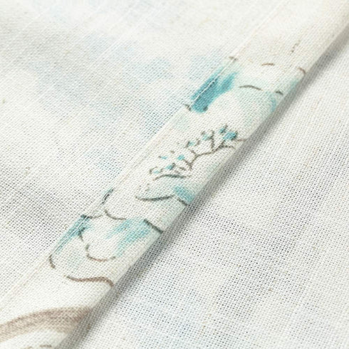 VOGOL Blue Spring Flower Window Valance, Country Style Faux Linen Rod Pocket Decorative Window Topper for Kitchen Living Dining Room, 52 x 18 Inch...