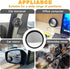 2 Pieces Blind Spot Mirror - PSLER 2" Round HD Glass Convex Rear View Mirror with Frame, 360° Wide Angle Side View Mirror Accessories with Self Ad...