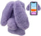 Rabbit Case for iPhone 13 Mini 5.4 Inch, LCHDA Cute 3D Bunny Ears Soft Furry Hairball Fuzzy Winter Warm Faux Fur Plush Fluffy Flexible TPU Bumper ...