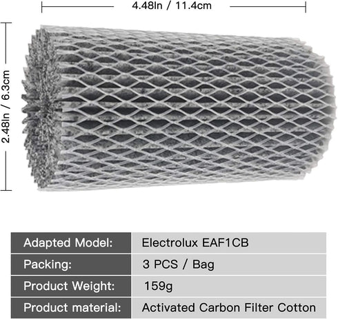 SEISSO 3 Pack Refrigerator Air Filter Replacement Compatible with Electrolux Frigidaire Part for EAF1CB AFCB, 241504902, 241575001