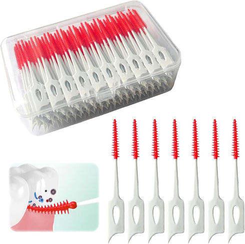 Ndzefan160PCS Portable Silica Gel Toothpick Toothbrush Original Suitable for Oral Care of Adults and Children Soft,Toothpick Brushes Teeth Cleanin...