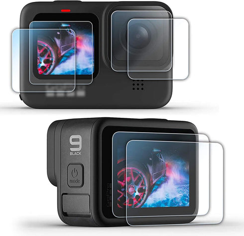 Accessories Kit Protective Soft Silicone Case for GoPro Hero 12/11/10/9 Black, Sleeve Case with Rubber Lens Cover + Screen Protector + Battery Sid...