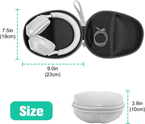 ProCase Hard Headphone Case Travel Bag for Sony WH-1000XM4, Beats Solo3, Bose QC, Hardshell EVA Carrying Case Headset Case with 2 Dust Covers - Gr...