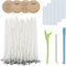 Candle Wick Kit, 60 Cotton Candle Wicks with Candle Making Tools for Candle Making (Thin, 8 inches)...