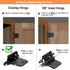 4 Pack (2 Pair) Matte Black Self Closing Cabinet Hinges for Flush Mount Kitchen Cabinet Door, 1/2" Overlay (Variable) Face Frame Semi Concealed Ki...