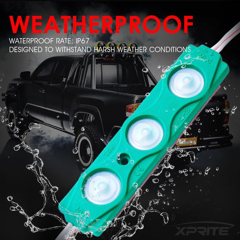 Xprite Green LED Truck Bed Light Kits with On/Off Switch, for Pickup Exterior Interior Lights Strips, Footwells, Running Boards, Cargo, Under Car,...