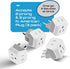 Ceptics European Plug Adapter 4 Pack Set, USA to Europe, Italy, Germany, England, Spain, Italy, Iceland, France (Type C, E/F, G, L) - for Your Cel...