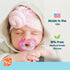 RaZbaby JollyPop Pacifier, Holder with Detachable Baby Pacifier, Stuffed Animal RaZbuddy, All Ages 0M+, 100% Medical Grade USA Made Silicone, Mach...