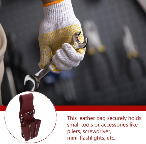 Tool Storage Bag Repairing Tool Bag Cowhide Storage Pouch Waist Pouch Portable Waist Bag...