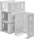Heavy Duty Aluminum Fence Bracket for Vinyl Fencing Panel to Post Connection, Metal Replacement for 2.75in Plastic Brackets, Fits 2-3/4" Rails, 6 ...
