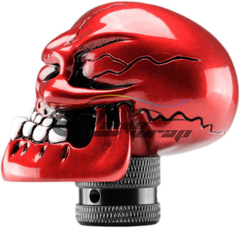 EZAUTOWRAP Red Universal Manual Wicked Skull Head Gear Stick Car Shift Knob Shifter Halloween...