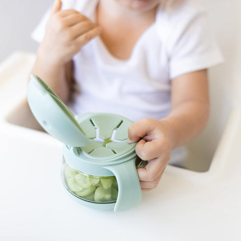 Ubbi Tweat No Spill Snack Container for Kids, BPA-Free, Toddler Snack Container, Sage & Blue...