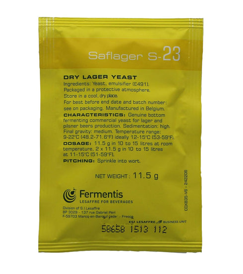 TG-HUL9-CIDK Saflager S-23 Dry Yeast - 11.5g...