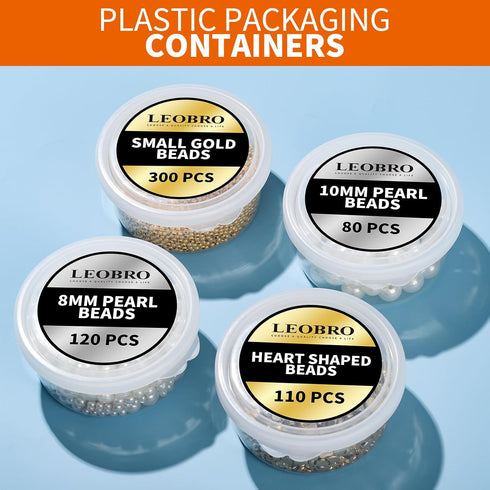 LEOBRO Packaging Containers of Plastic, 14 Pack Clear Plastic Storage Boxes, Good Sealability Storage Containers for DIY Art Craft, Jewelry, Bead ...