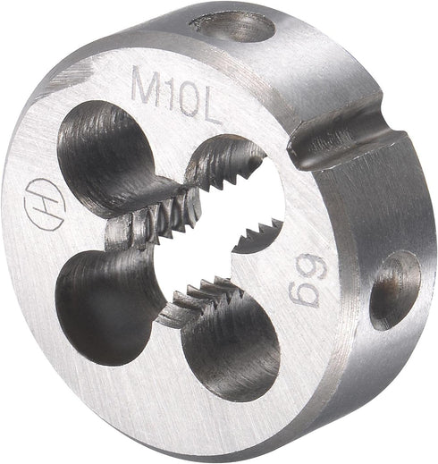 uxcell M10 x 1.5mm Metric Left Hand Tap and Die Set, Machine Thread Screw Tap with Round Threading Die, Tap & Die Kit for Nut Screw Bolt Thread Re...