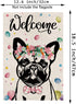 Easter Garden Flag Easter Egg French Bulldog Dog Double Sided Flags for Outside Welcome Holiday Flowers Outdoor Lawn Yard Decorations 12.5x18 Inch...