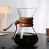 Coffee Brewer,Pour Over Coffee Maker 400ml Double Filter Wooden Sleeve Coffee Brewer Filter Suitable for Home Cafe Parties...