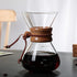Pour Over Coffee Maker, 400ML Glass Coffee Maker with Double Layer Stainless Steel Filter, Coffee Dripper Brewer Glass Coffee Pot, Holds 2 to 3 Cu...