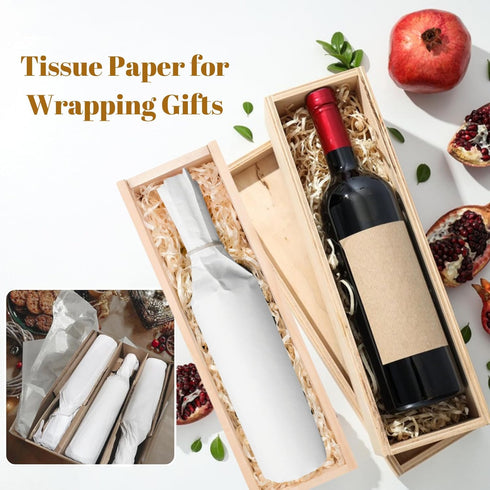 KASBEE White Tissue Paper Bulk, 100 Sheets 20”x14” Gift Wrapping Tissue Paper for Gift Bags Crafts Projects Wedding Birthday Anniversary Showers A...